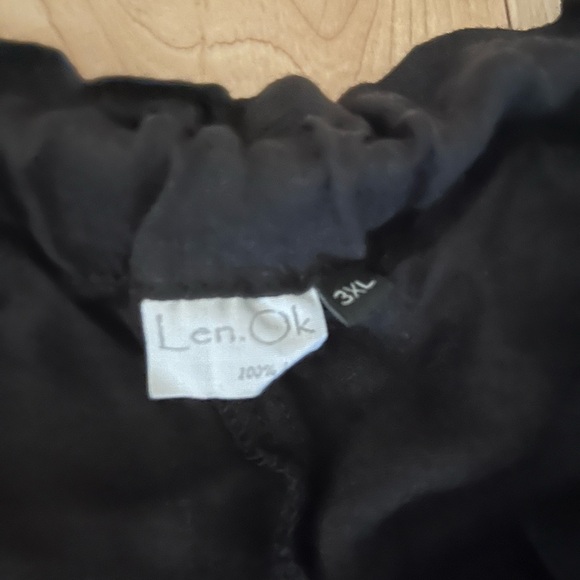 Lenok linen shorts. Black 3xl. - Picture 6 of 6
